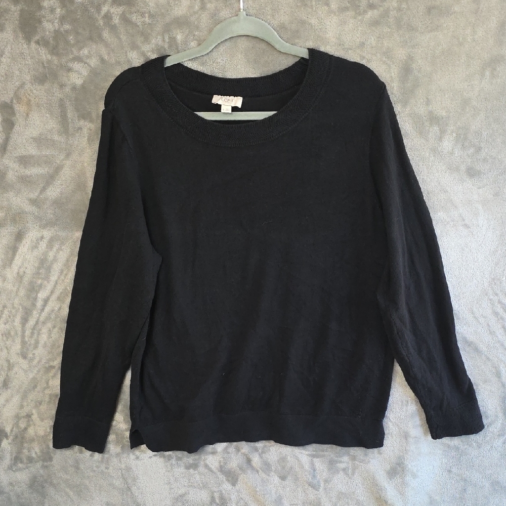 LOFT Black Knit Top